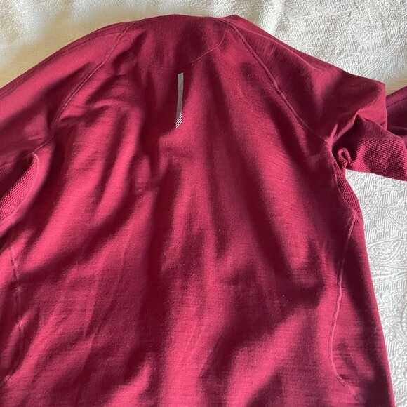 Men's Red Large Icebreaker Merino Wool Hooded Sweatshirt - Picture 4 of 8